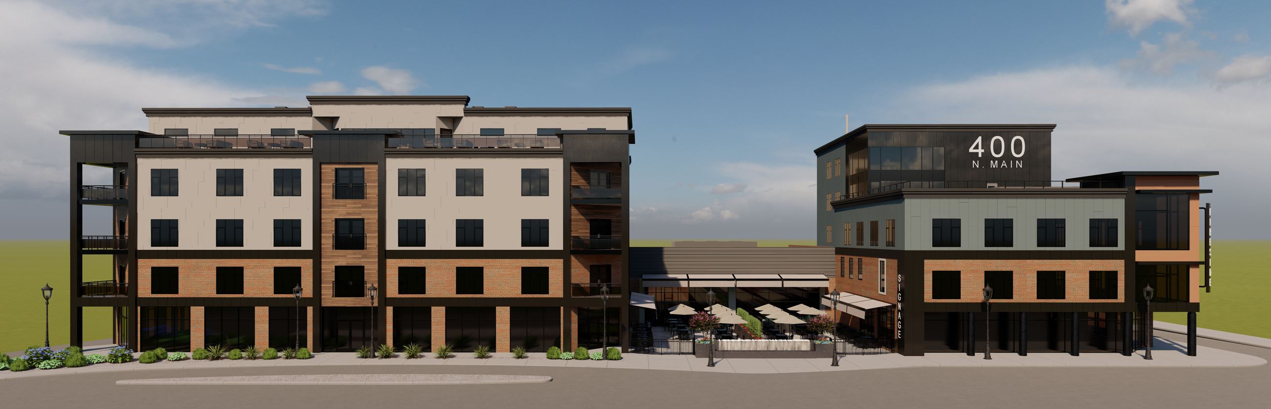 Rendering of 400 N Main Street development