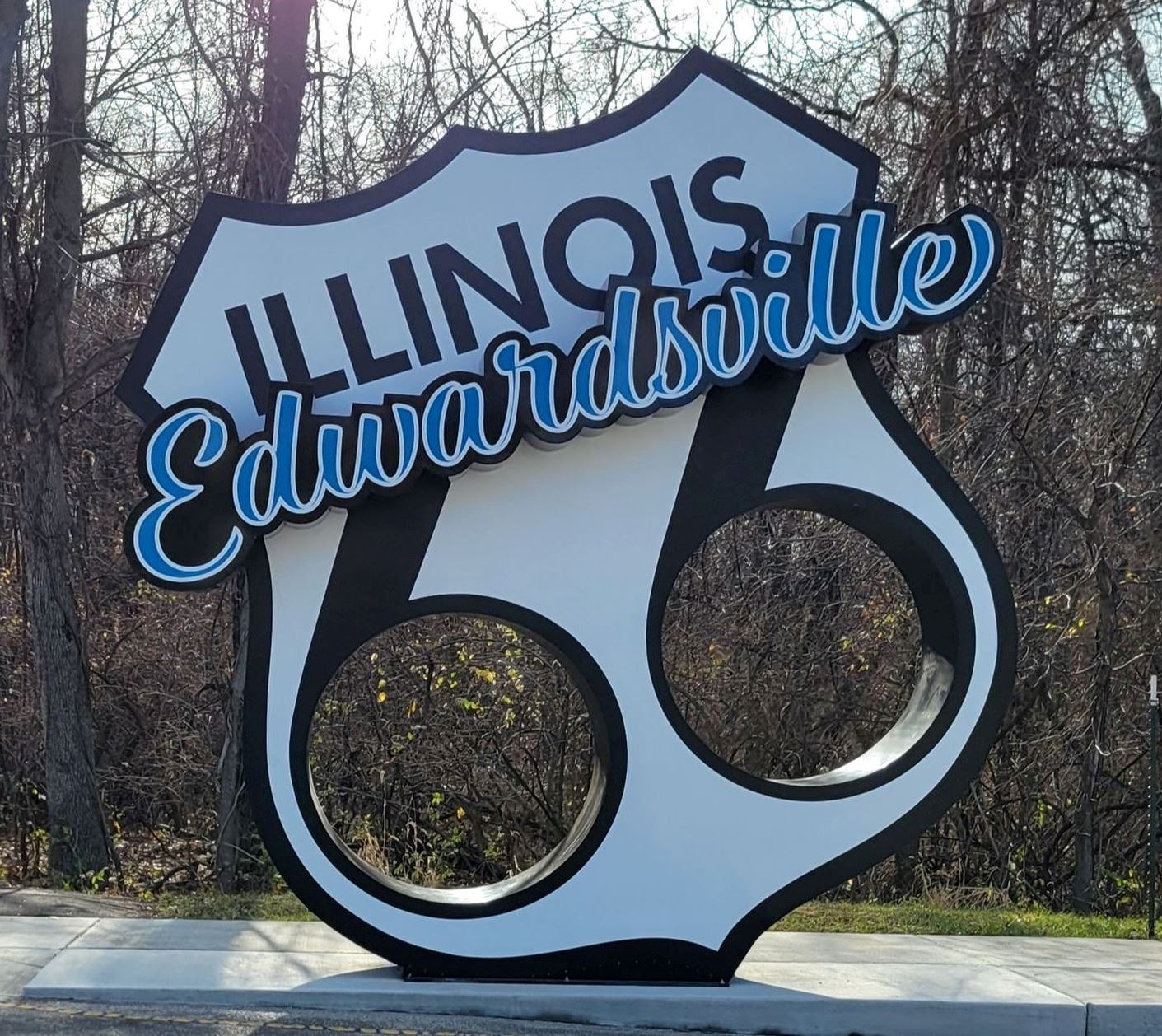 The Route 66 monument in Edwardsville