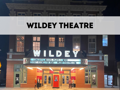 Parks Department Wildey Theatre website graphic showing the front of the theatre