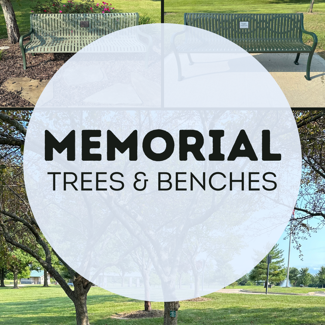 Parks Department Memorial Bench and Tree Program graphic button for website