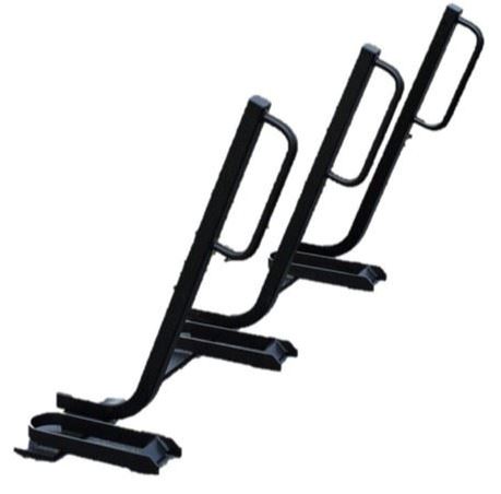 Connected metal shapes in a row